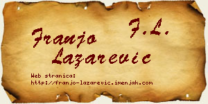Franjo Lazarević vizit kartica